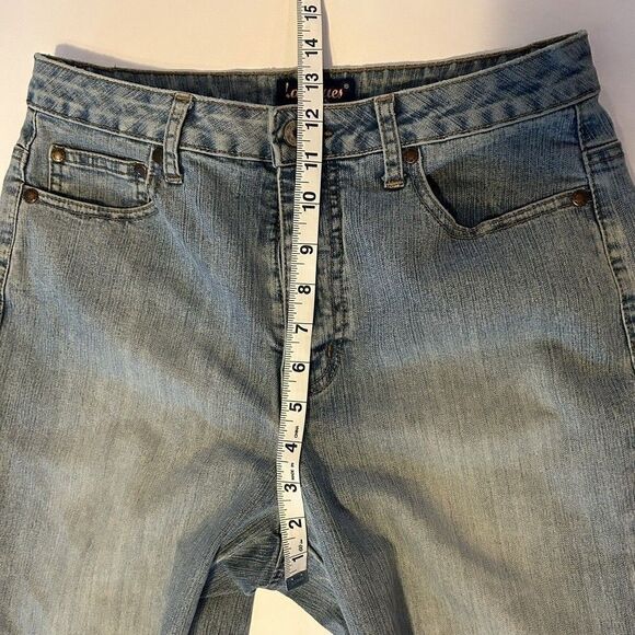 La Blues Jeans Size 8 Stretch High Rise Straight Leg Medium Denim Wash - Picture 5 of 6